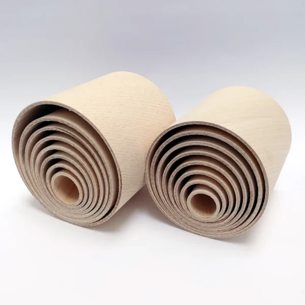 Musterset Holzrohre Esche Standard – Außendurchmesser 25 bis 105 mm (16 Stück)
